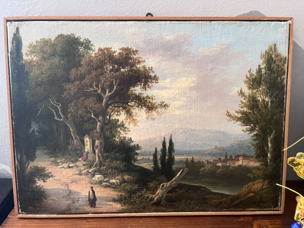 due quadri a olio primo Ottocento, vicentini
